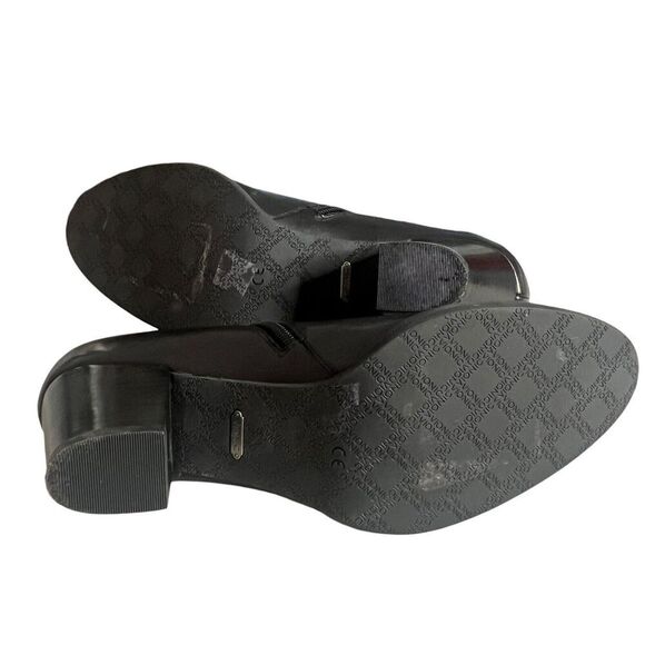 Vionic Size 10 W Georgia Ankle Boot Black Silver Studded Side Leather Side Zip - Picture 9 of 12